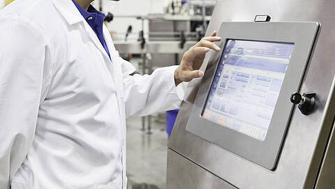 Process and control systems Men operates on a process and control system