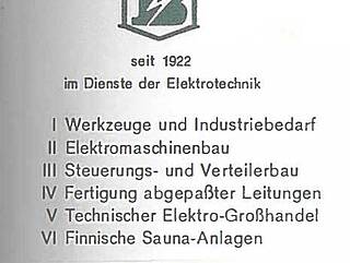 Departments of Blumenbecker KG in 1966
