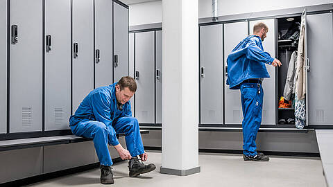 110 new lockers in the adjoining room