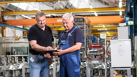 Miele Professional Kompetenzzentrum in Lehrte Michael Arning und Carsten Manthey im Miele Professional Kompetenzzentrum in Lehrte.