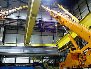  End-carriage replacement on a semi-automated crane at ArcelorMittal Bremen