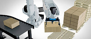 Robotic palletizing and depalletizing