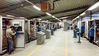 Switchgear construction Beckum The hall from the switchgear construction from Beckum