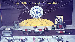 Spare parts warehouse, testing facilities and special tools Authorised workshop from FEIN