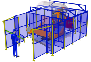 Blumenbecker's Arc2GO robot welding cell with a 3-axis KUKA Posiflex system