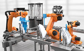 Kleben durch Robotiklösungen