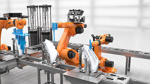 Kleben durch Robotiklösungen