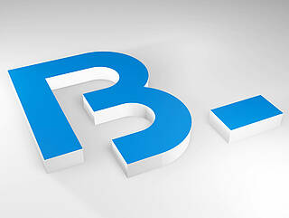 Company logo Blumenbecker in 3D