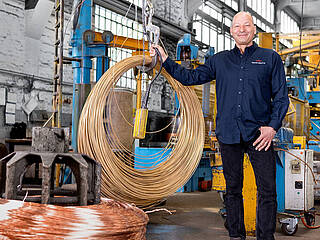 The Maintenance Manager from Lebronze alloys in the production hall