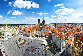 Old Town Square Prague in summer