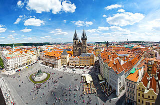 Old Town Square Prague in summer