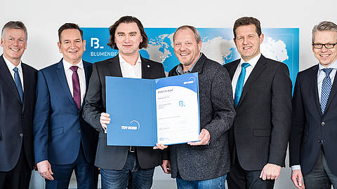 ISO 14001:2015 Zertifikatsübergabe Blumenbecker nach ISO 14001:2015 zertifiziert