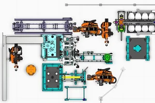 Plant simulation of the robotics project for BSH
