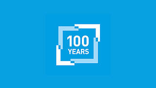 100 years logo 100 years logo from the Blumenbecker Group