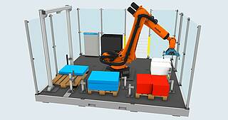 Simulation of robotic palletizing 