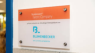 Eingangsschild Talent Company in Beckum