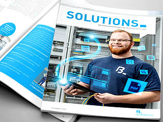 Titelbild der SOLUTIONS 2020 - das Unternehmensmagazin der Blumenbecker Gruppe