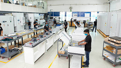 The switchgear production of Blumenbecker KAT in India.