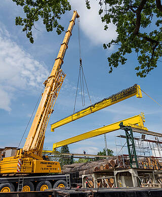 Installation einer neuen Krananlage