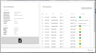 Screen Kundenportal - Prüfhistorie