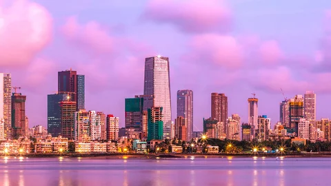 Mumbai Die Skyline der 20-Millionen-Metropole Mumbai