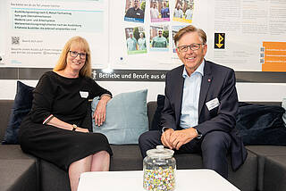 Astrid Blumenbecker (sponsor of the project) and Hans Hund (patron)