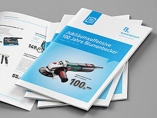 Flyer Jubiläumsoffensive 100 Jahre Blumenbecker