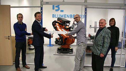 Opening ceremony robotic machining laboratory Opening ceremony of our robotic machining laboratory in Brno